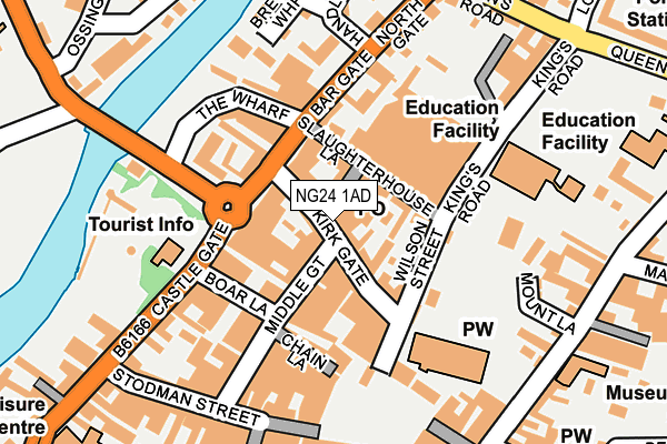 NG24 1AD map - OS OpenMap – Local (Ordnance Survey) NG24 1AD map - OS OpenMap – Local (Ordnance Survey)