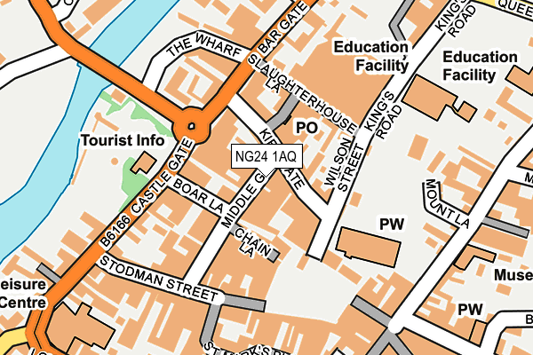 NG24 1AQ map - OS OpenMap – Local (Ordnance Survey) NG24 1AQ map - OS OpenMap – Local (Ordnance Survey)