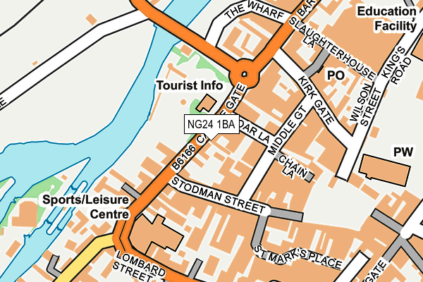 NG24 1BA map - OS OpenMap – Local (Ordnance Survey) NG24 1BA map - OS OpenMap – Local (Ordnance Survey)