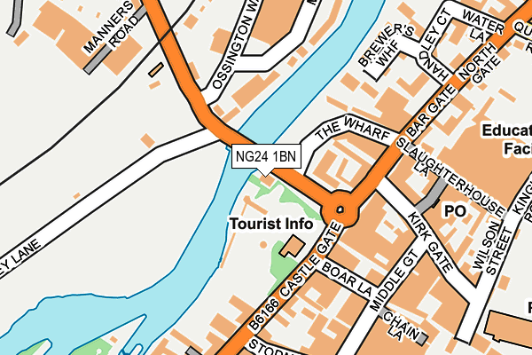 NG24 1BN map - OS OpenMap – Local (Ordnance Survey) NG24 1BN map - OS OpenMap – Local (Ordnance Survey)
