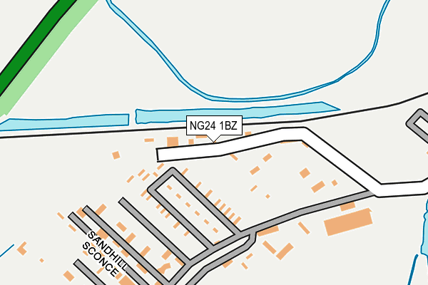 NG24 1BZ map - OS OpenMap – Local (Ordnance Survey) NG24 1BZ map - OS OpenMap – Local (Ordnance Survey)