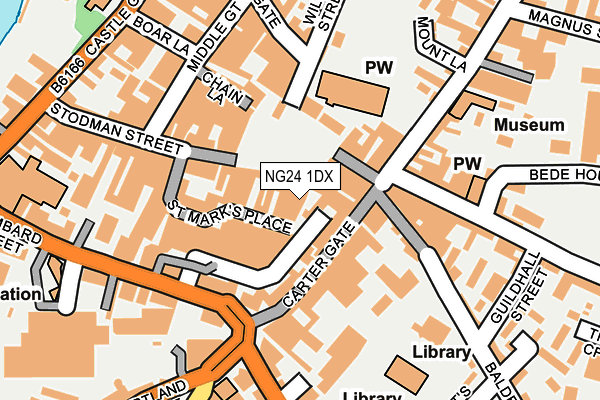 NG24 1DX map - OS OpenMap – Local (Ordnance Survey) NG24 1DX map - OS OpenMap – Local (Ordnance Survey)