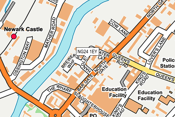 NG24 1EY map - OS OpenMap – Local (Ordnance Survey) NG24 1EY map - OS OpenMap – Local (Ordnance Survey)