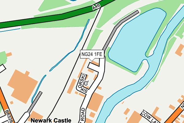 NG24 1FE map - OS OpenMap – Local (Ordnance Survey) NG24 1FE map - OS OpenMap – Local (Ordnance Survey)