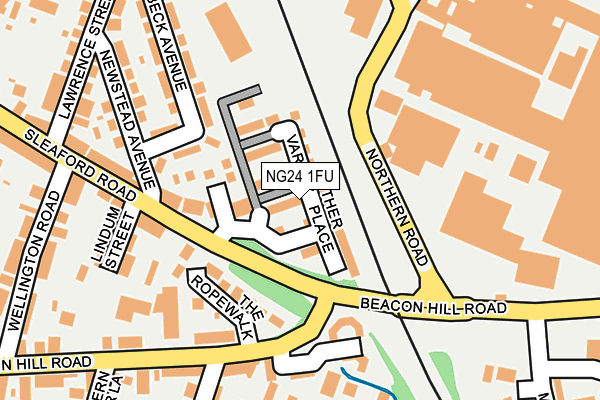 NG24 1FU map - OS OpenMap – Local (Ordnance Survey) NG24 1FU map - OS OpenMap – Local (Ordnance Survey)