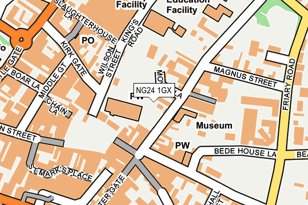 NG24 1GX map - OS OpenMap – Local (Ordnance Survey) NG24 1GX map - OS OpenMap – Local (Ordnance Survey)