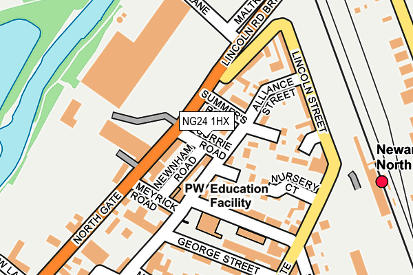 NG24 1HX map - OS OpenMap – Local (Ordnance Survey) NG24 1HX map - OS OpenMap – Local (Ordnance Survey)