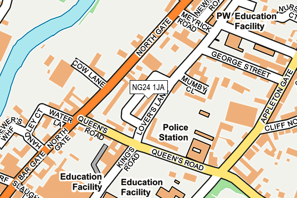 NG24 1JA map - OS OpenMap – Local (Ordnance Survey) NG24 1JA map - OS OpenMap – Local (Ordnance Survey)