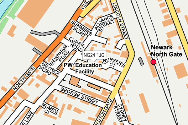 NG24 1JG map - OS OpenMap – Local (Ordnance Survey) NG24 1JG map - OS OpenMap – Local (Ordnance Survey)