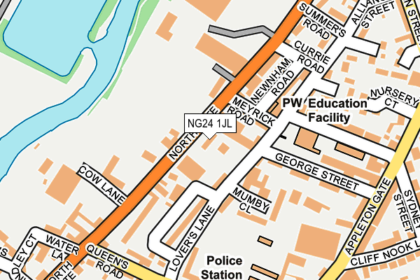 NG24 1JL map - OS OpenMap – Local (Ordnance Survey) NG24 1JL map - OS OpenMap – Local (Ordnance Survey)