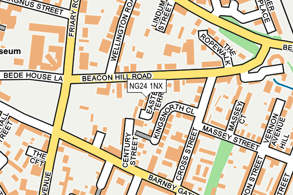 NG24 1NX map - OS OpenMap – Local (Ordnance Survey) NG24 1NX map - OS OpenMap – Local (Ordnance Survey)