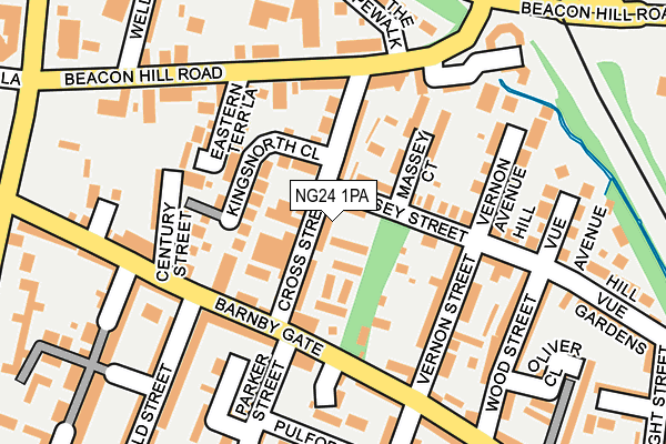 NG24 1PA map - OS OpenMap – Local (Ordnance Survey) NG24 1PA map - OS OpenMap – Local (Ordnance Survey)