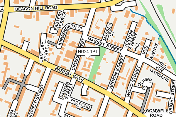 NG24 1PT map - OS OpenMap – Local (Ordnance Survey) NG24 1PT map - OS OpenMap – Local (Ordnance Survey)