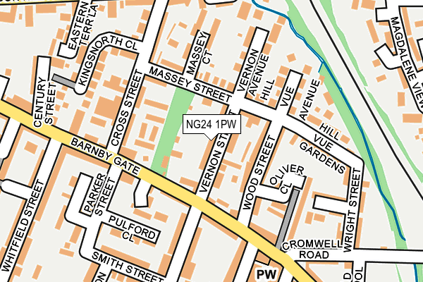 NG24 1PW map - OS OpenMap – Local (Ordnance Survey) NG24 1PW map - OS OpenMap – Local (Ordnance Survey)