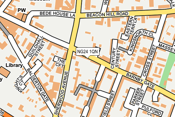 NG24 1QN map - OS OpenMap – Local (Ordnance Survey) NG24 1QN map - OS OpenMap – Local (Ordnance Survey)