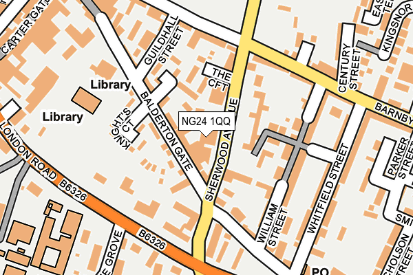 NG24 1QQ map - OS OpenMap – Local (Ordnance Survey) NG24 1QQ map - OS OpenMap – Local (Ordnance Survey)