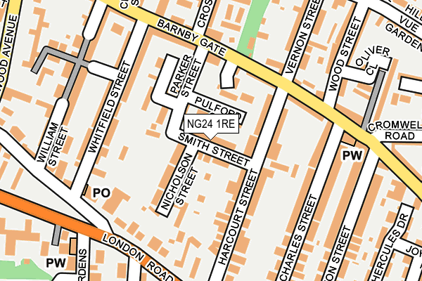 NG24 1RE map - OS OpenMap – Local (Ordnance Survey) NG24 1RE map - OS OpenMap – Local (Ordnance Survey)