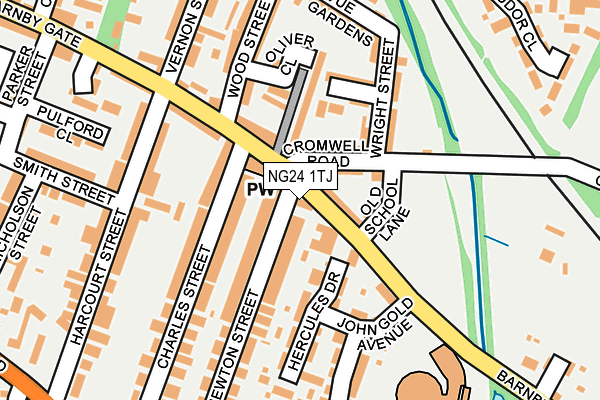 NG24 1TJ map - OS OpenMap – Local (Ordnance Survey) NG24 1TJ map - OS OpenMap – Local (Ordnance Survey)