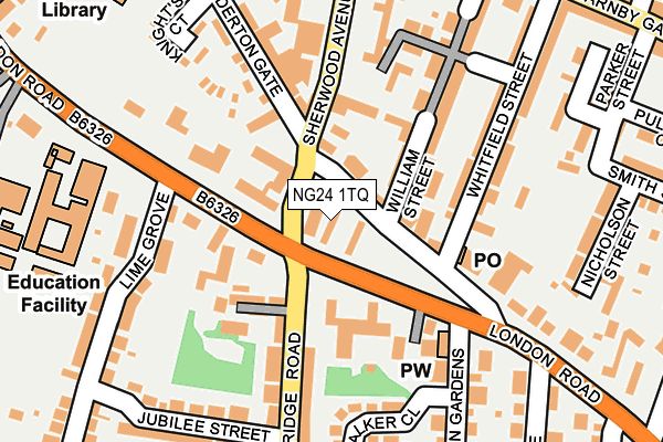 NG24 1TQ map - OS OpenMap – Local (Ordnance Survey) NG24 1TQ map - OS OpenMap – Local (Ordnance Survey)