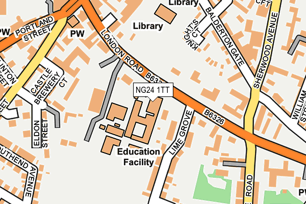 NG24 1TT map - OS OpenMap – Local (Ordnance Survey) NG24 1TT map - OS OpenMap – Local (Ordnance Survey)