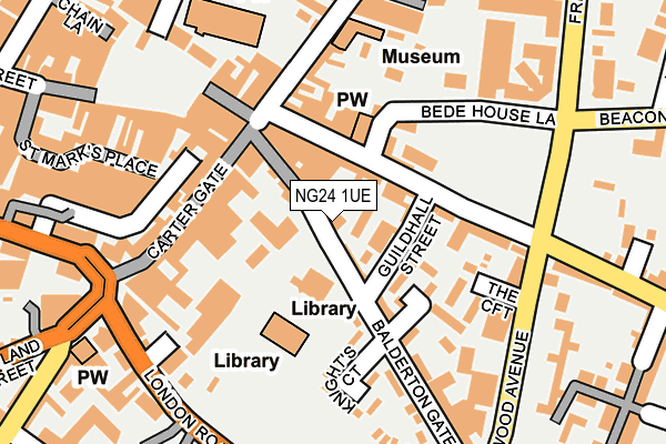 NG24 1UE map - OS OpenMap – Local (Ordnance Survey) NG24 1UE map - OS OpenMap – Local (Ordnance Survey)