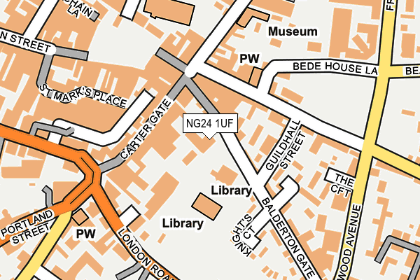 NG24 1UF map - OS OpenMap – Local (Ordnance Survey) NG24 1UF map - OS OpenMap – Local (Ordnance Survey)