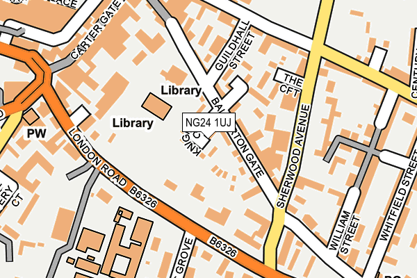 NG24 1UJ map - OS OpenMap – Local (Ordnance Survey) NG24 1UJ map - OS OpenMap – Local (Ordnance Survey)