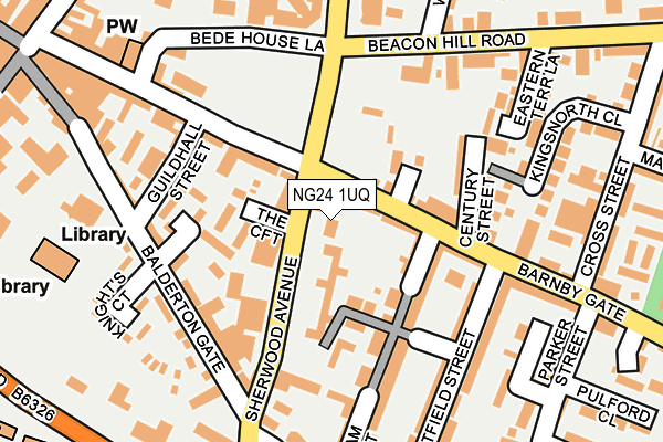 NG24 1UQ map - OS OpenMap – Local (Ordnance Survey) NG24 1UQ map - OS OpenMap – Local (Ordnance Survey)
