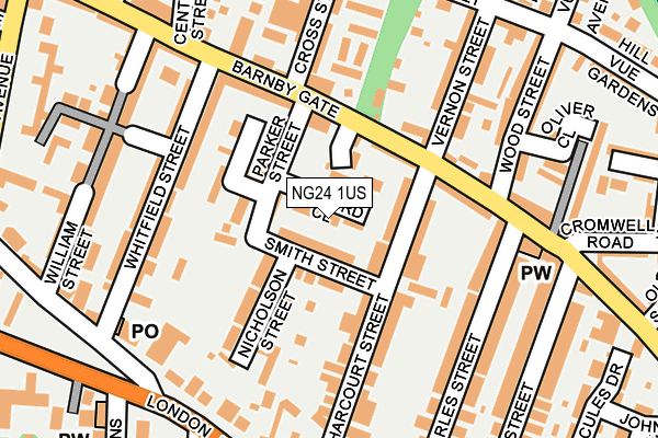 NG24 1US map - OS OpenMap – Local (Ordnance Survey) NG24 1US map - OS OpenMap – Local (Ordnance Survey)