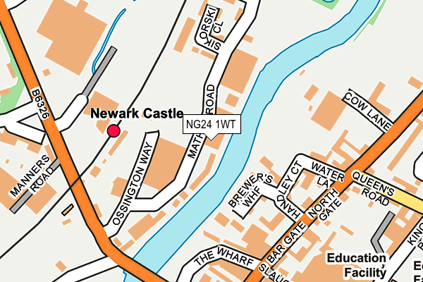 NG24 1WT map - OS OpenMap – Local (Ordnance Survey) NG24 1WT map - OS OpenMap – Local (Ordnance Survey)