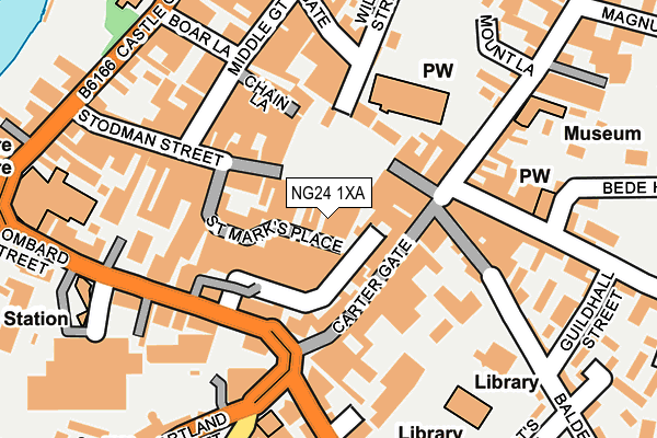 NG24 1XA map - OS OpenMap – Local (Ordnance Survey) NG24 1XA map - OS OpenMap – Local (Ordnance Survey)