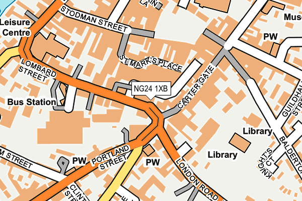 NG24 1XB map - OS OpenMap – Local (Ordnance Survey) NG24 1XB map - OS OpenMap – Local (Ordnance Survey)