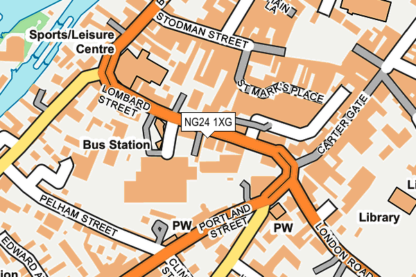 NG24 1XG map - OS OpenMap – Local (Ordnance Survey) NG24 1XG map - OS OpenMap – Local (Ordnance Survey)
