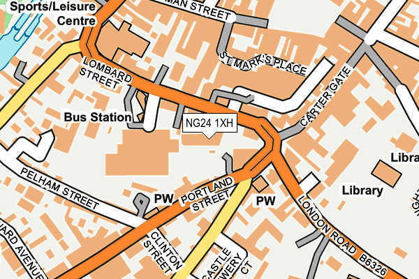 NG24 1XH map - OS OpenMap – Local (Ordnance Survey) NG24 1XH map - OS OpenMap – Local (Ordnance Survey)