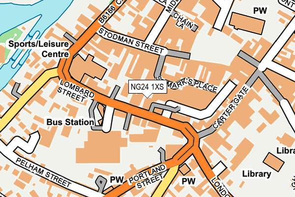 NG24 1XS map - OS OpenMap – Local (Ordnance Survey) NG24 1XS map - OS OpenMap – Local (Ordnance Survey)