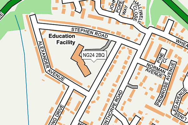 NG24 2BQ map - OS OpenMap – Local (Ordnance Survey) NG24 2BQ map - OS OpenMap – Local (Ordnance Survey)