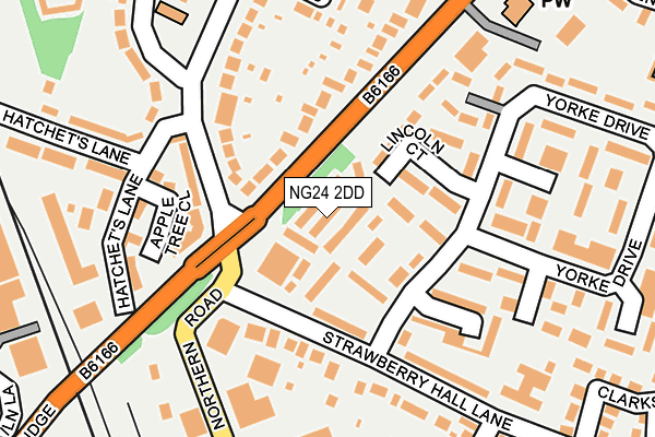 NG24 2DD map - OS OpenMap – Local (Ordnance Survey) NG24 2DD map - OS OpenMap – Local (Ordnance Survey)
