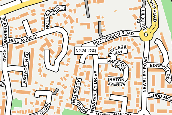 NG24 2GQ map - OS OpenMap – Local (Ordnance Survey) NG24 2GQ map - OS OpenMap – Local (Ordnance Survey)