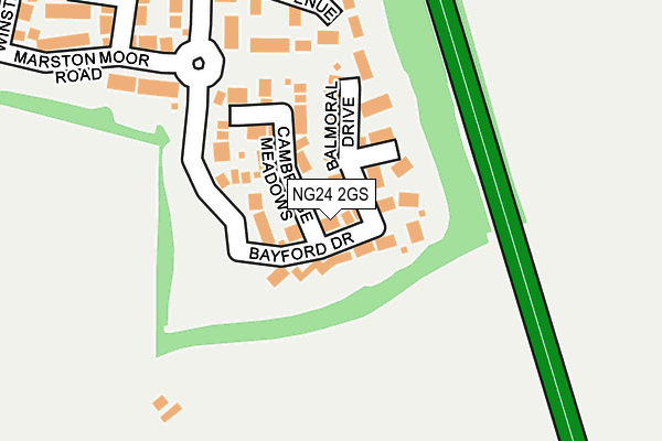 NG24 2GS map - OS OpenMap – Local (Ordnance Survey) NG24 2GS map - OS OpenMap – Local (Ordnance Survey)