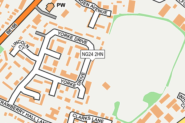 NG24 2HN map - OS OpenMap – Local (Ordnance Survey) NG24 2HN map - OS OpenMap – Local (Ordnance Survey)