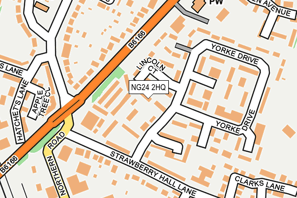 NG24 2HQ map - OS OpenMap – Local (Ordnance Survey) NG24 2HQ map - OS OpenMap – Local (Ordnance Survey)