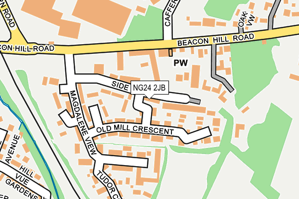 NG24 2JB map - OS OpenMap – Local (Ordnance Survey) NG24 2JB map - OS OpenMap – Local (Ordnance Survey)