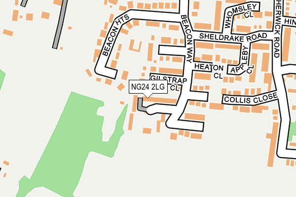 NG24 2LG map - OS OpenMap – Local (Ordnance Survey) NG24 2LG map - OS OpenMap – Local (Ordnance Survey)