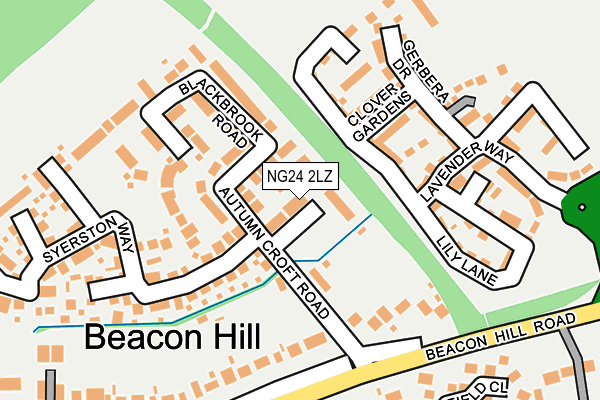 NG24 2LZ map - OS OpenMap – Local (Ordnance Survey) NG24 2LZ map - OS OpenMap – Local (Ordnance Survey)