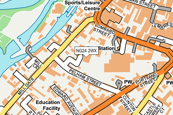 NG24 2WX map - OS OpenMap – Local (Ordnance Survey) NG24 2WX map - OS OpenMap – Local (Ordnance Survey)