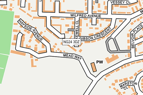 NG24 3DZ map - OS OpenMap – Local (Ordnance Survey) NG24 3DZ map - OS OpenMap – Local (Ordnance Survey)