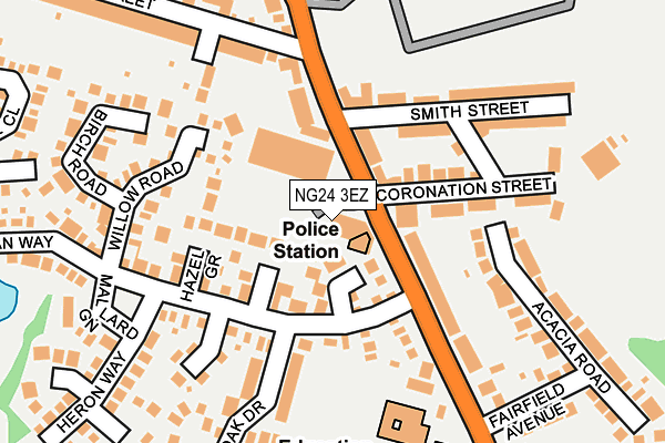 NG24 3EZ map - OS OpenMap – Local (Ordnance Survey) NG24 3EZ map - OS OpenMap – Local (Ordnance Survey)