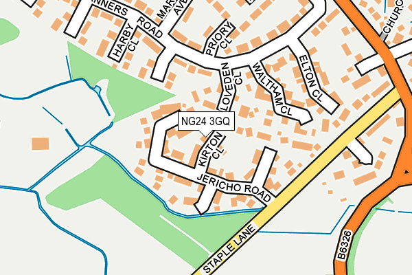 NG24 3GQ map - OS OpenMap – Local (Ordnance Survey) NG24 3GQ map - OS OpenMap – Local (Ordnance Survey)