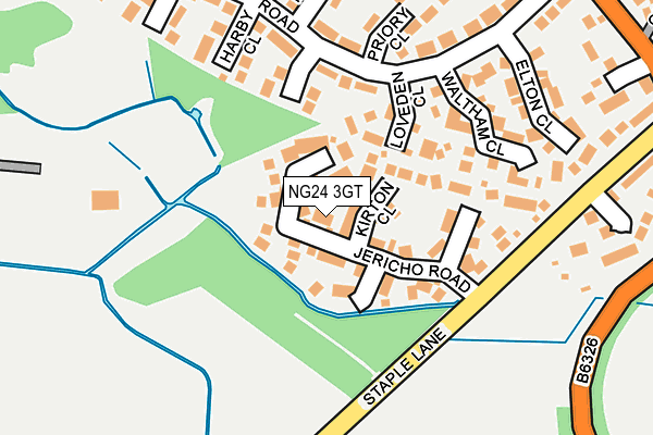 NG24 3GT map - OS OpenMap – Local (Ordnance Survey) NG24 3GT map - OS OpenMap – Local (Ordnance Survey)
