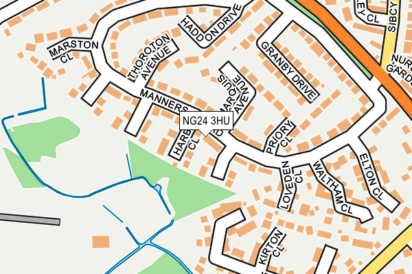 NG24 3HU map - OS OpenMap – Local (Ordnance Survey) NG24 3HU map - OS OpenMap – Local (Ordnance Survey)